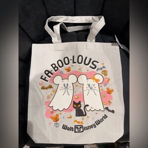 Disney Fa-BOO-lous Tote Bag with Ghosts and Cat
